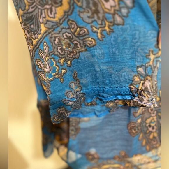 Free People Moonstruck Shear Paisley Boho Mini Dress-Medium-Flawed Gem - Picture 4 of 5